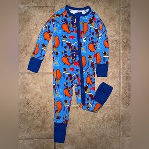 Addies corner bamboo zippy 6-12m buffalo bills football